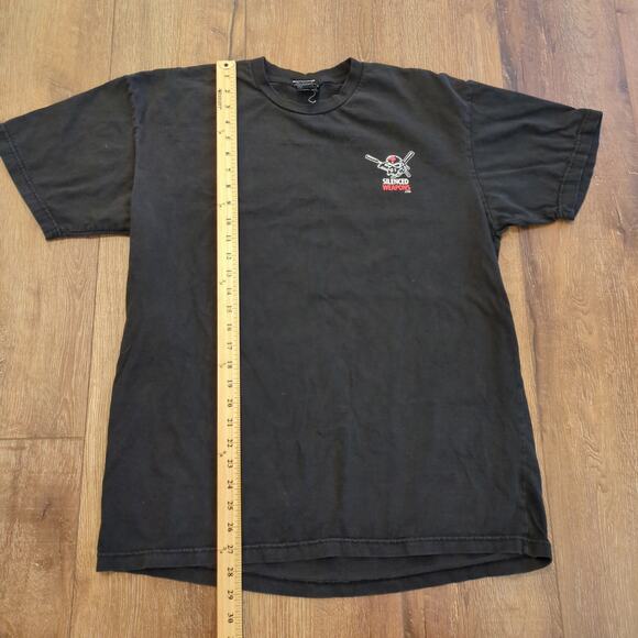 VTG Silenced Weapons Pirate Gun Adult XL Shirt Skulls Biker Choppers Warfare Y2K - Picture 7 of 8